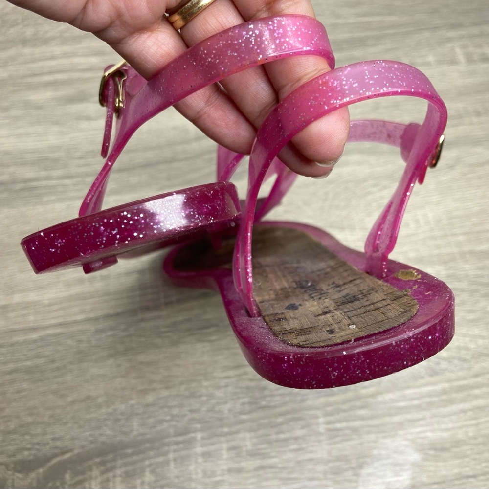 Kate Spade Pink Glitter Jelly Sandals Size 7 - Picture 5 of 8